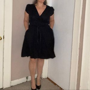 Gap linen wrap a line dress